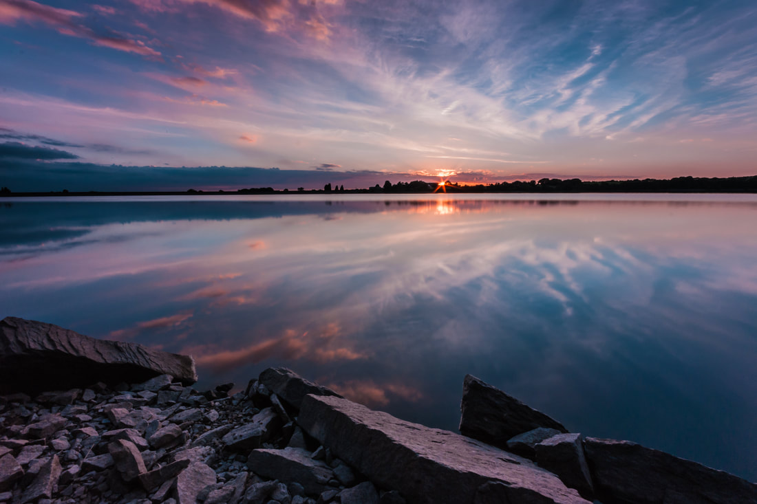 Sunset at Anglezarke Reservoir, Rivington, Lancashire, North West England