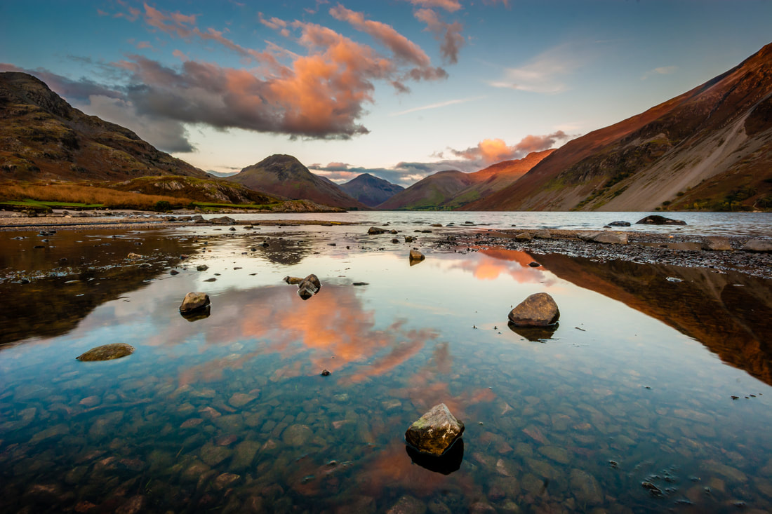 Sunset at Wast Water, Wasdale, Lake District, England Landscape Photography