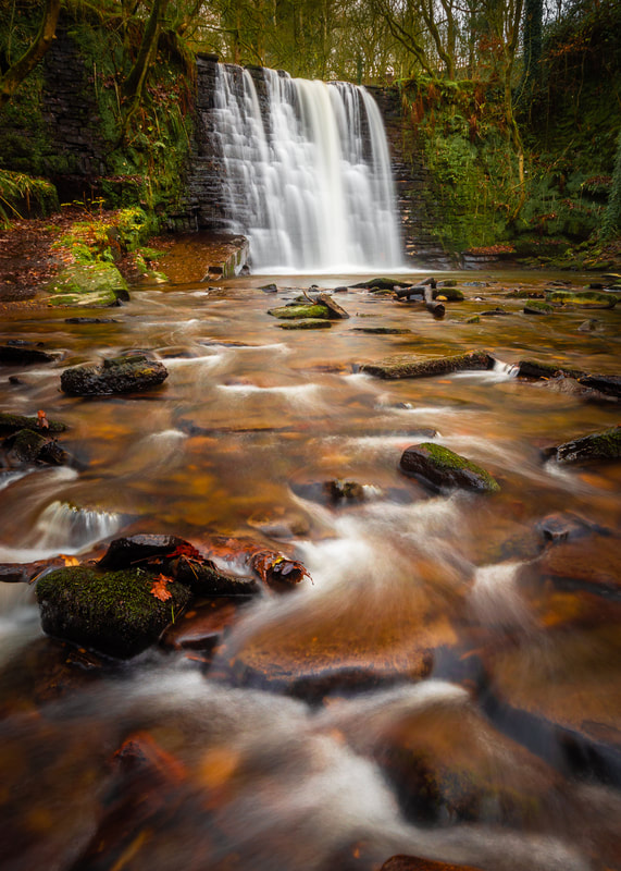 Ashworth Valley Waterfall, Rochdale, Greater Manchester, North West England