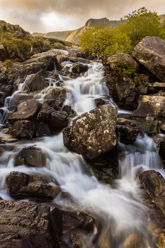 Waterfall at Cwm Idwal, Snowdonia, North Wales